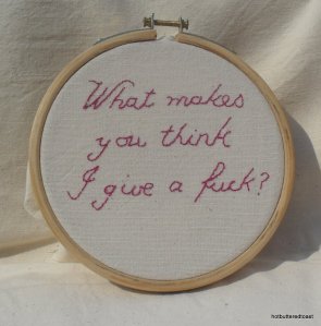 Like a thought bubble, only embroidered...
